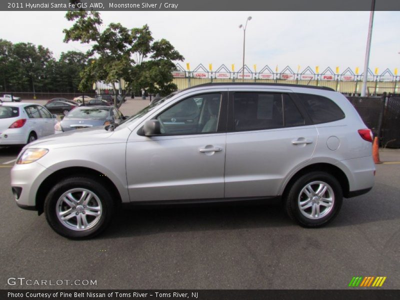 Moonstone Silver / Gray 2011 Hyundai Santa Fe GLS AWD