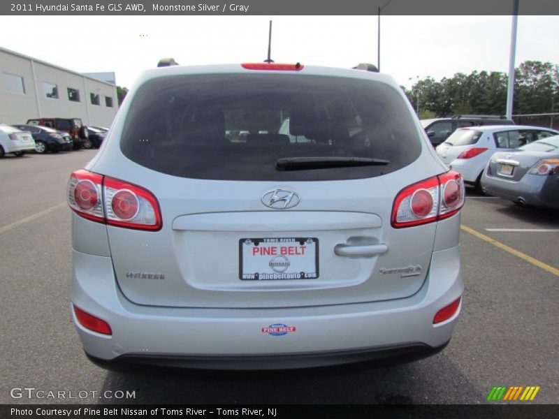 Moonstone Silver / Gray 2011 Hyundai Santa Fe GLS AWD