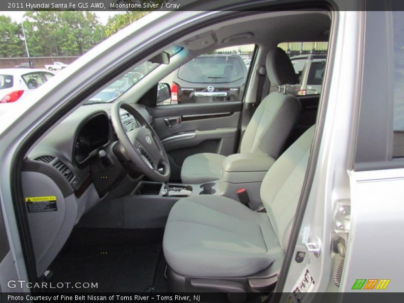 Moonstone Silver / Gray 2011 Hyundai Santa Fe GLS AWD