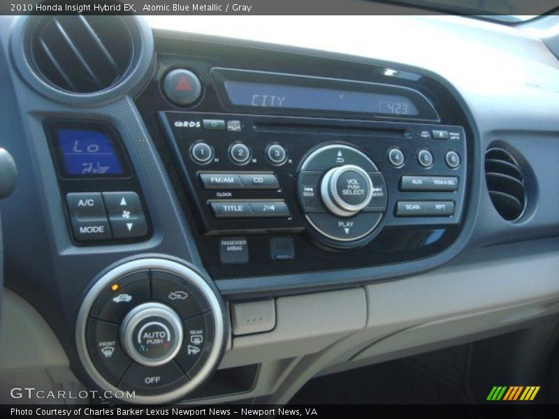 Atomic Blue Metallic / Gray 2010 Honda Insight Hybrid EX