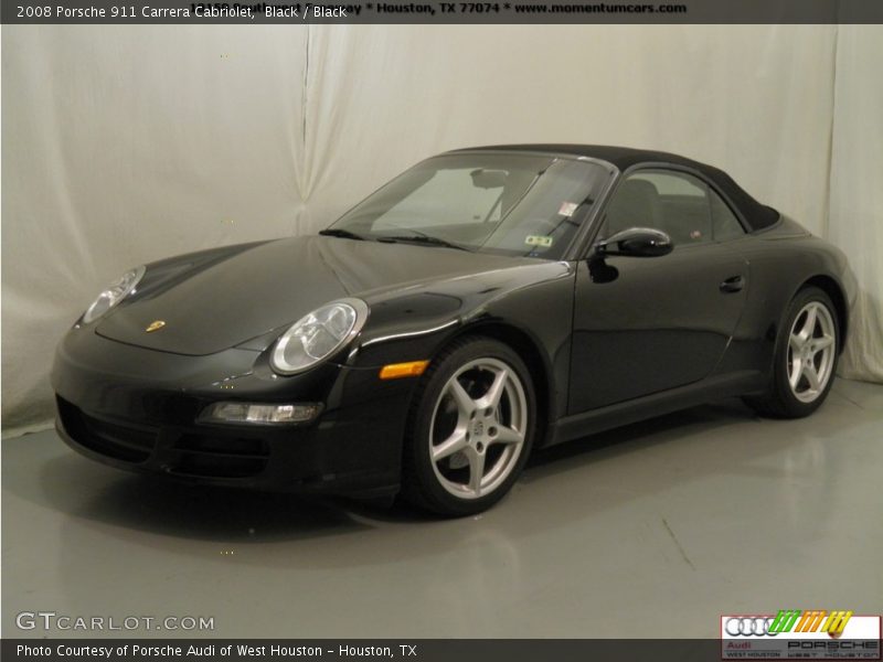 Black / Black 2008 Porsche 911 Carrera Cabriolet