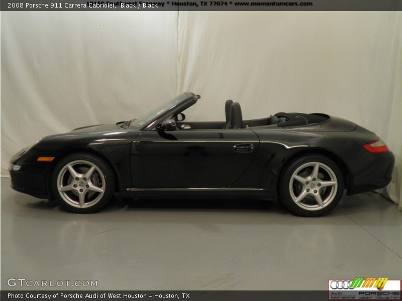 Black / Black 2008 Porsche 911 Carrera Cabriolet