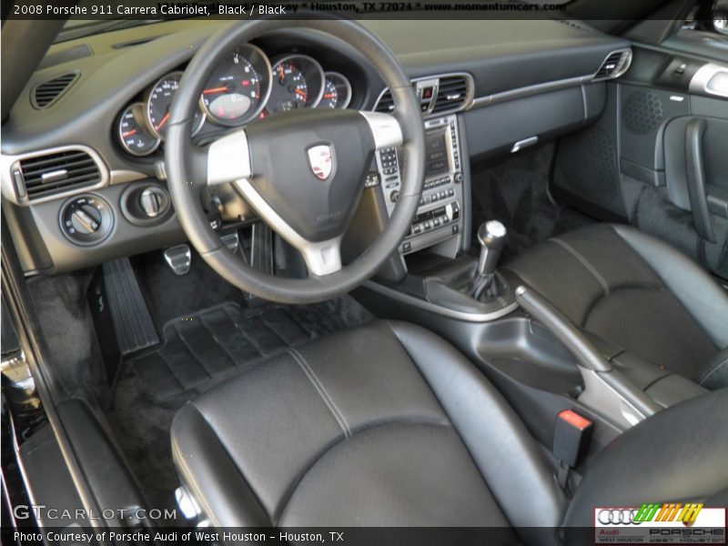 Black / Black 2008 Porsche 911 Carrera Cabriolet