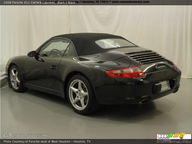 Black / Black 2008 Porsche 911 Carrera Cabriolet