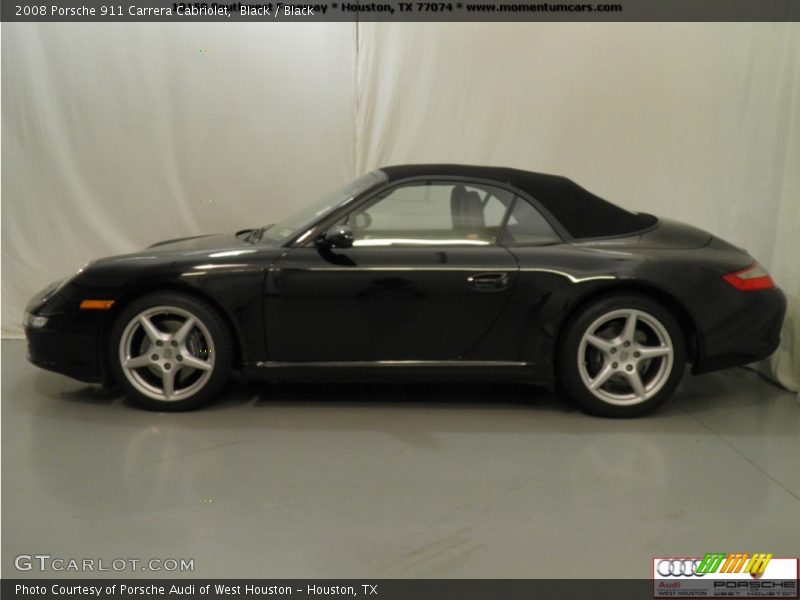 Black / Black 2008 Porsche 911 Carrera Cabriolet
