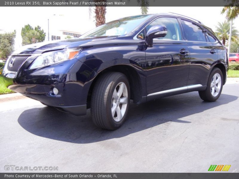 Black Sapphire Pearl / Parchment/Brown Walnut 2010 Lexus RX 350