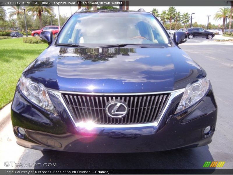 Black Sapphire Pearl / Parchment/Brown Walnut 2010 Lexus RX 350