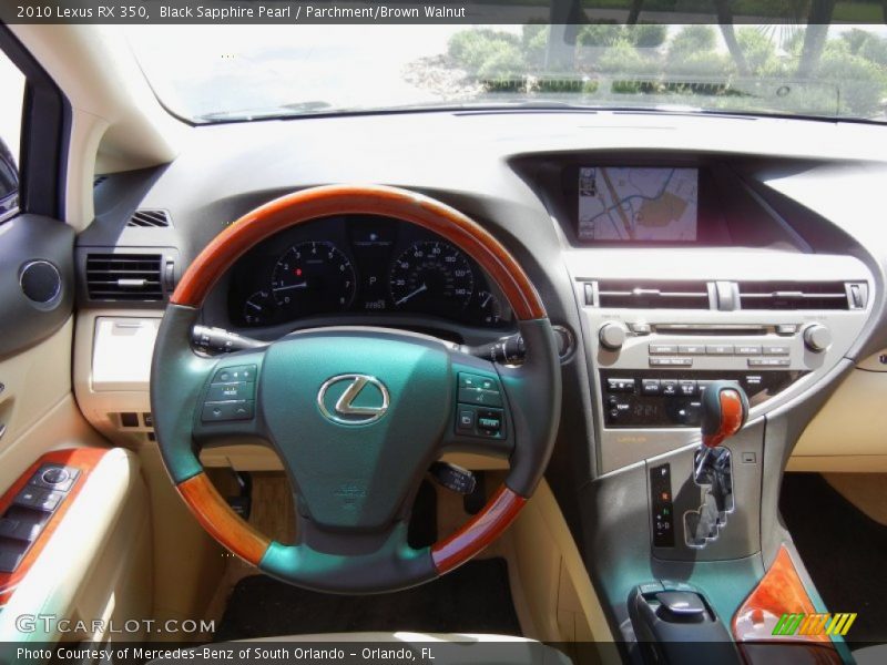Black Sapphire Pearl / Parchment/Brown Walnut 2010 Lexus RX 350