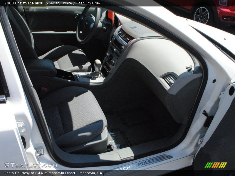 White / Titanium Gray 2008 Chevrolet Malibu LS Sedan