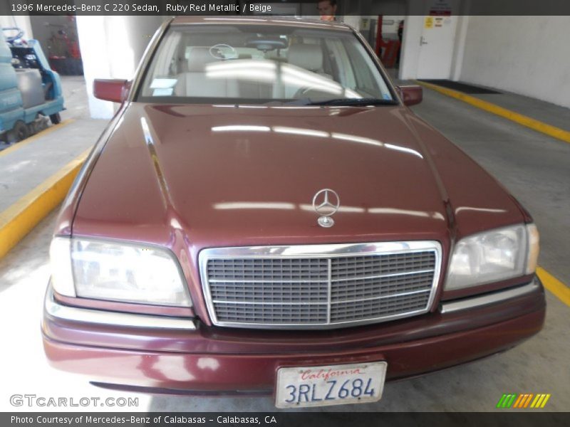 Ruby Red Metallic / Beige 1996 Mercedes-Benz C 220 Sedan