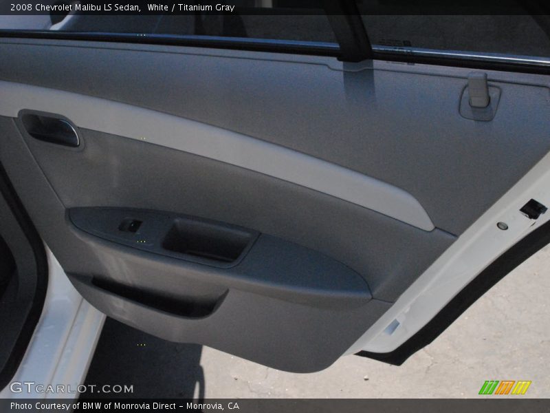 White / Titanium Gray 2008 Chevrolet Malibu LS Sedan
