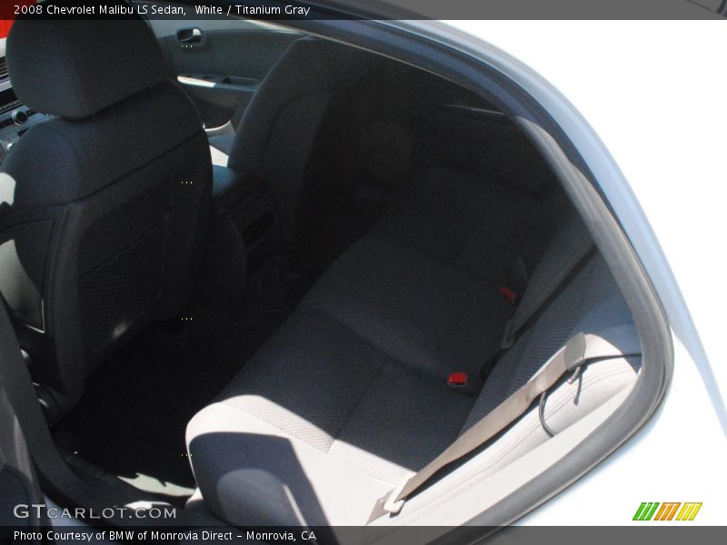 White / Titanium Gray 2008 Chevrolet Malibu LS Sedan