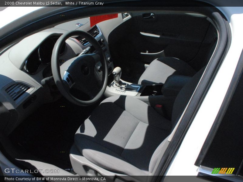 White / Titanium Gray 2008 Chevrolet Malibu LS Sedan