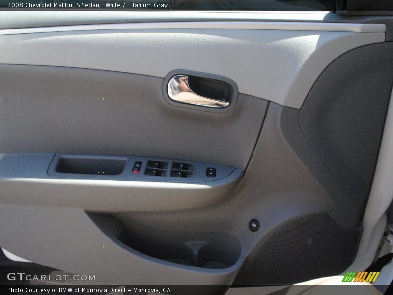 White / Titanium Gray 2008 Chevrolet Malibu LS Sedan