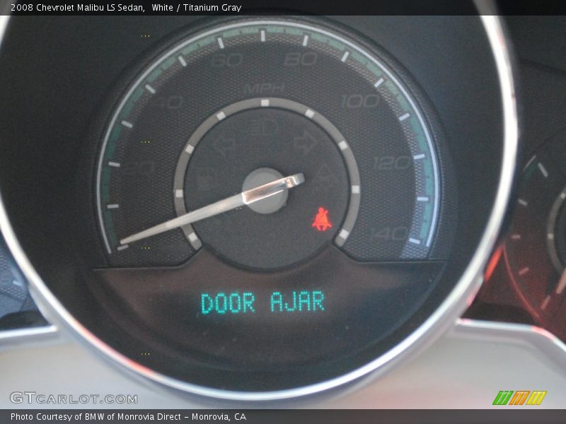 White / Titanium Gray 2008 Chevrolet Malibu LS Sedan