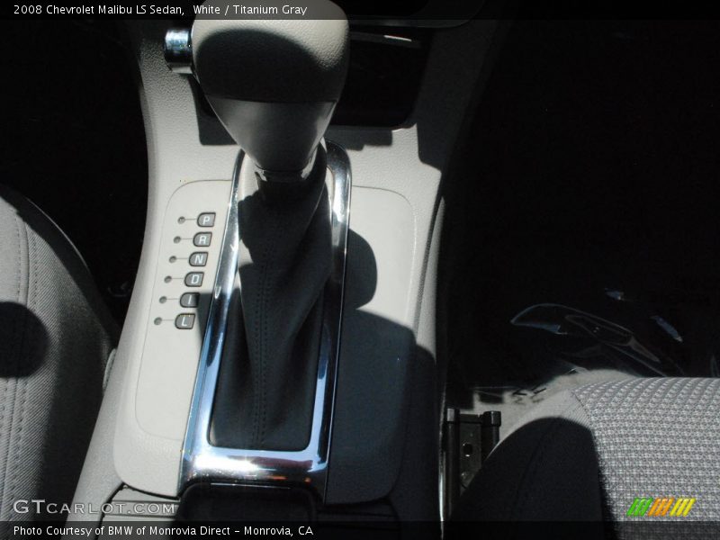 White / Titanium Gray 2008 Chevrolet Malibu LS Sedan