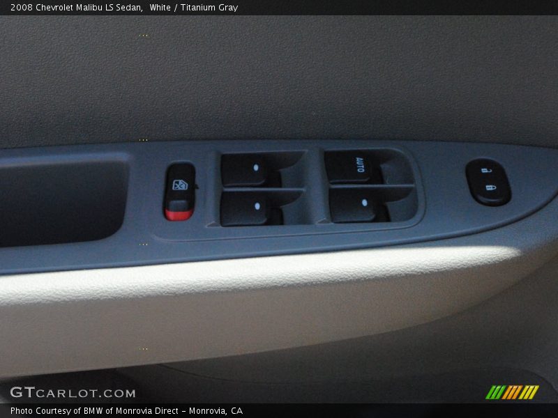 White / Titanium Gray 2008 Chevrolet Malibu LS Sedan