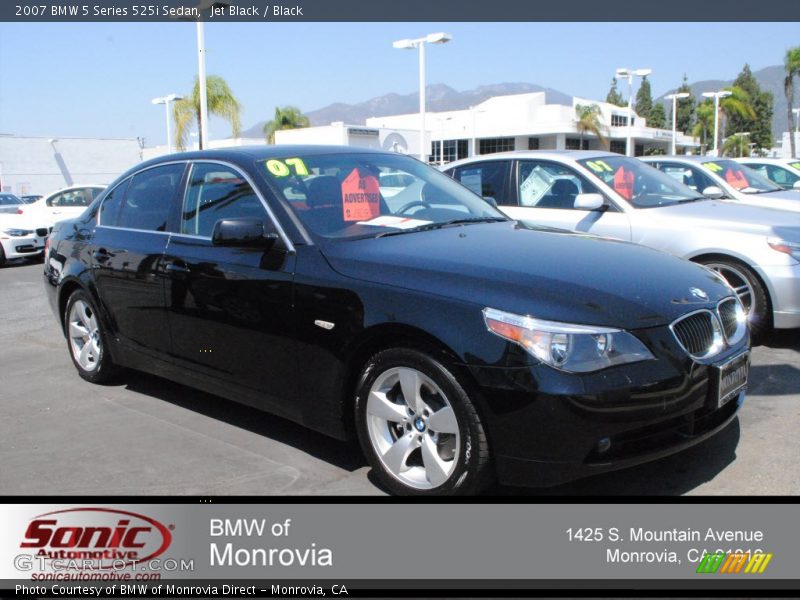 Jet Black / Black 2007 BMW 5 Series 525i Sedan