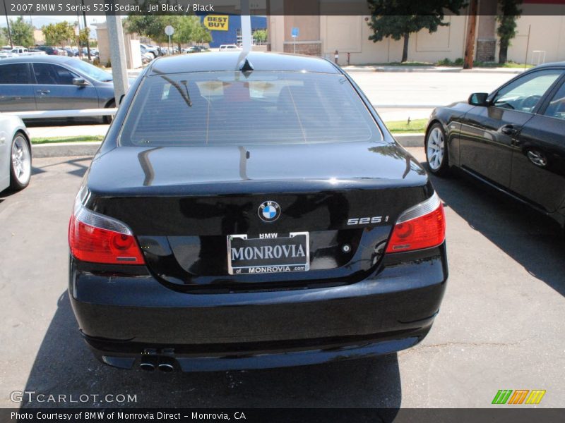 Jet Black / Black 2007 BMW 5 Series 525i Sedan