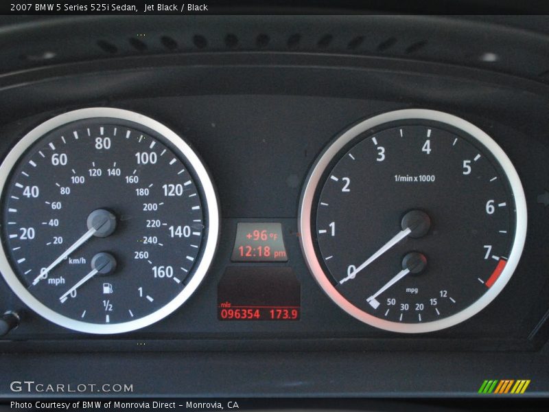 Jet Black / Black 2007 BMW 5 Series 525i Sedan