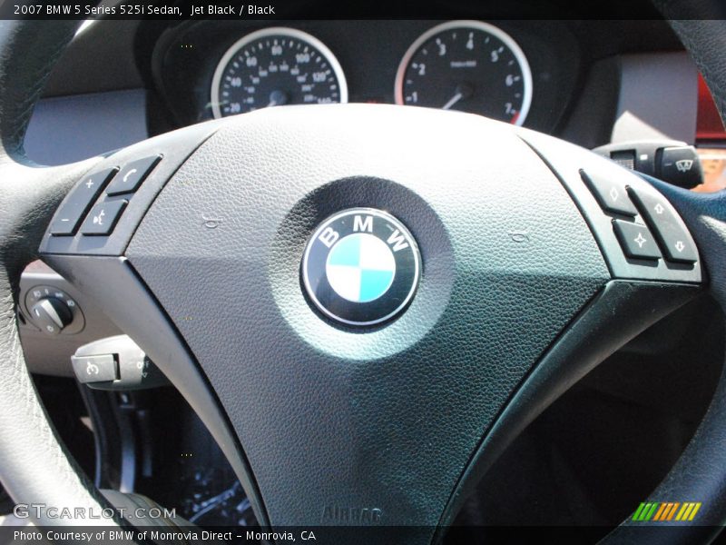 Jet Black / Black 2007 BMW 5 Series 525i Sedan