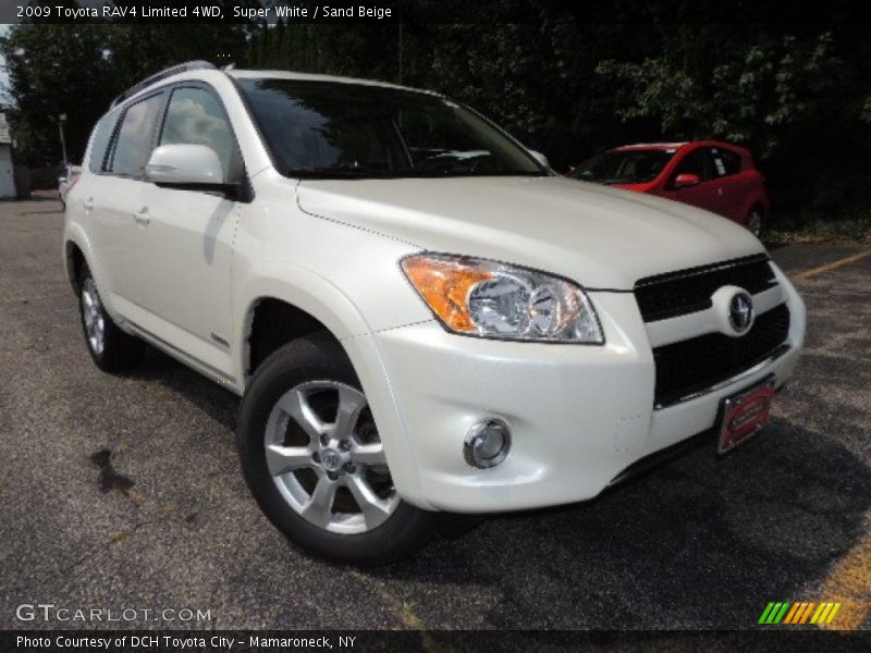 Super White / Sand Beige 2009 Toyota RAV4 Limited 4WD