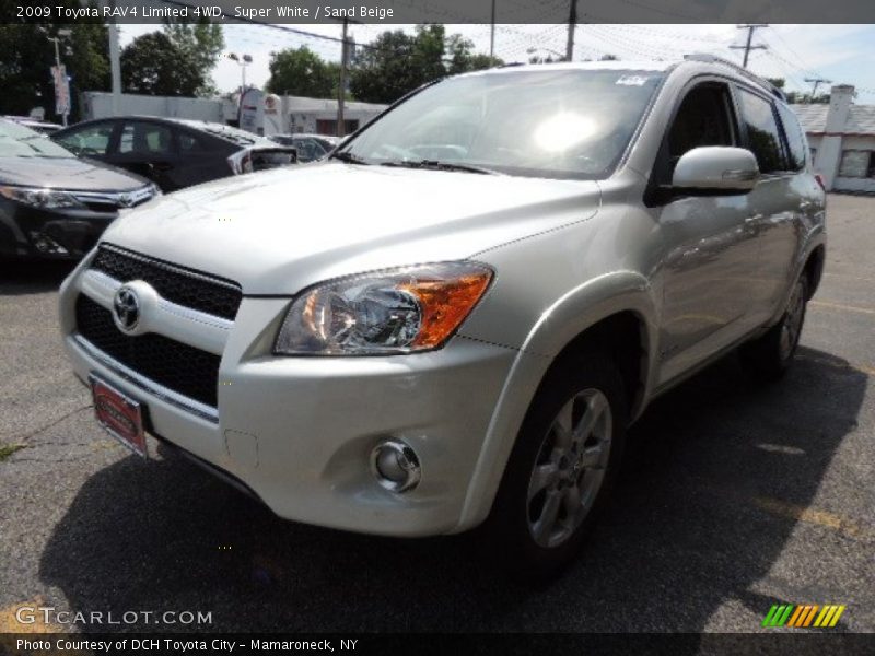 Super White / Sand Beige 2009 Toyota RAV4 Limited 4WD