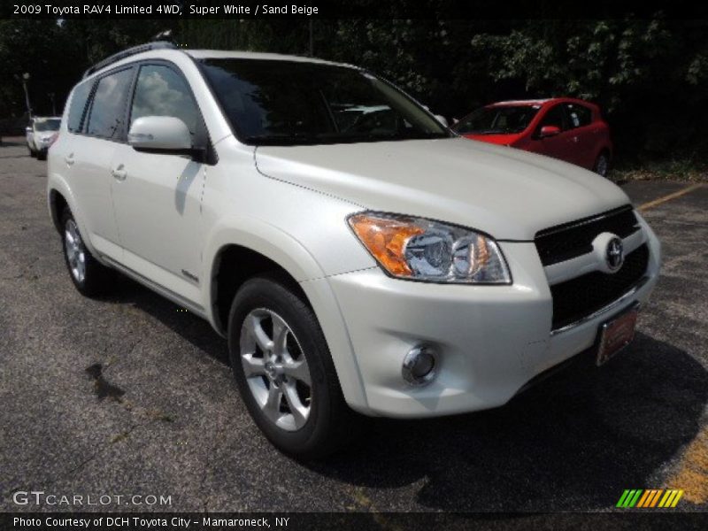 Super White / Sand Beige 2009 Toyota RAV4 Limited 4WD