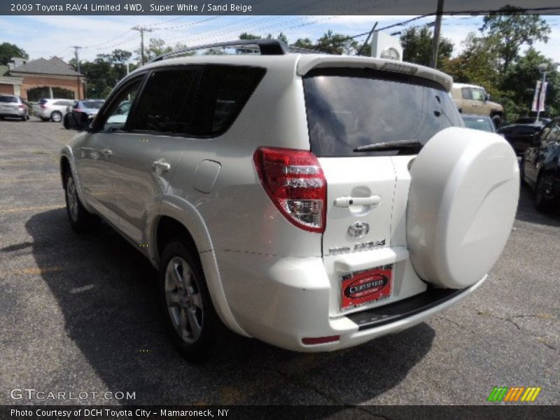 Super White / Sand Beige 2009 Toyota RAV4 Limited 4WD