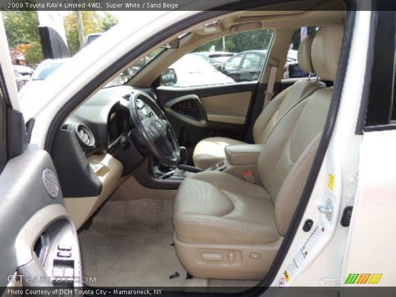 Super White / Sand Beige 2009 Toyota RAV4 Limited 4WD