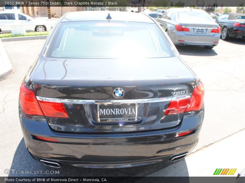 Dark Graphite Metallic / Black 2012 BMW 7 Series 750i Sedan
