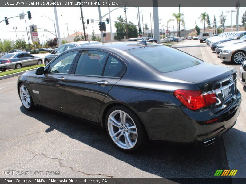 Dark Graphite Metallic / Black 2012 BMW 7 Series 750i Sedan