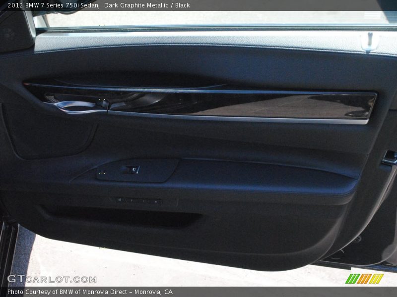 Dark Graphite Metallic / Black 2012 BMW 7 Series 750i Sedan