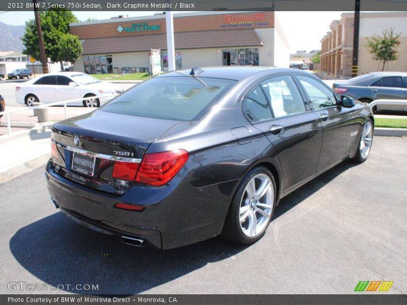 Dark Graphite Metallic / Black 2012 BMW 7 Series 750i Sedan