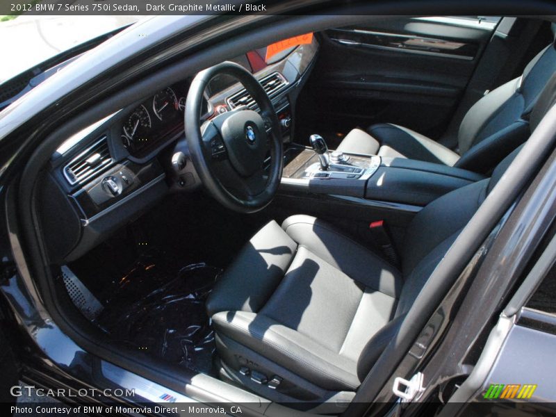 Dark Graphite Metallic / Black 2012 BMW 7 Series 750i Sedan