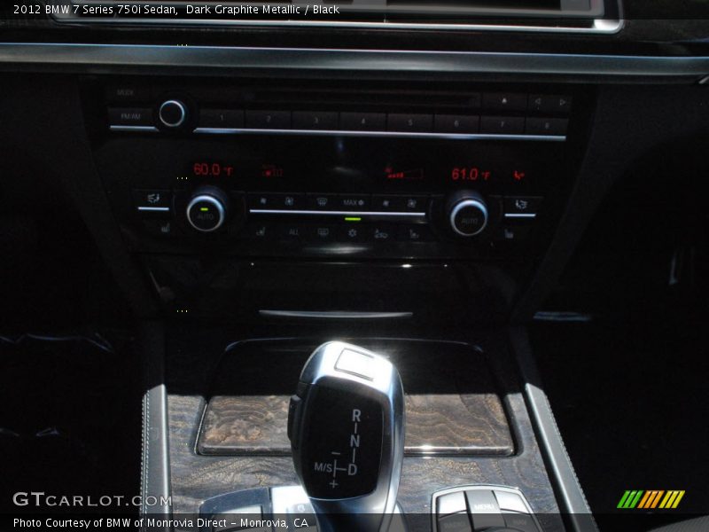 Dark Graphite Metallic / Black 2012 BMW 7 Series 750i Sedan