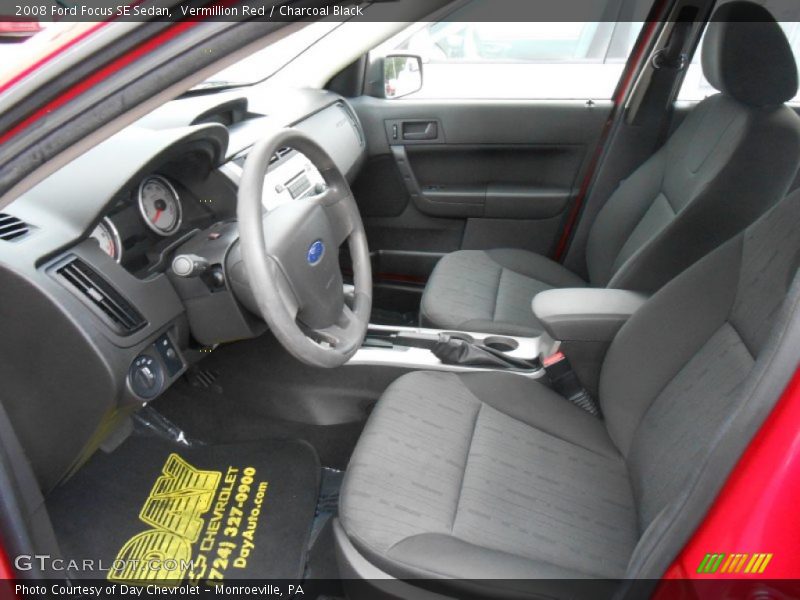 Vermillion Red / Charcoal Black 2008 Ford Focus SE Sedan