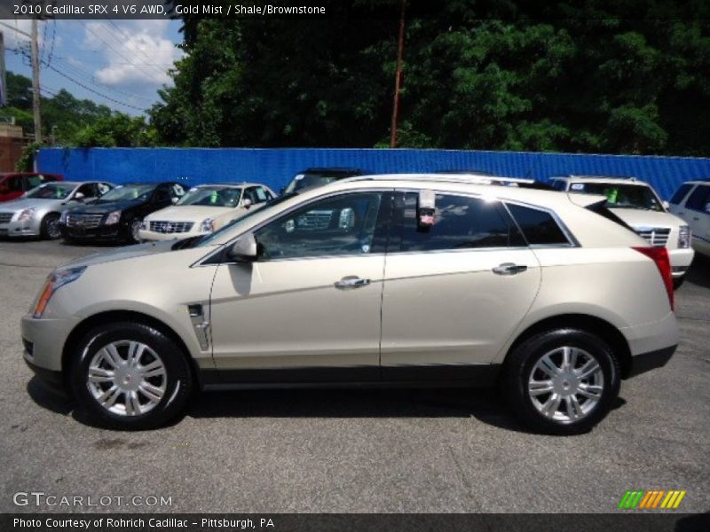 Gold Mist / Shale/Brownstone 2010 Cadillac SRX 4 V6 AWD