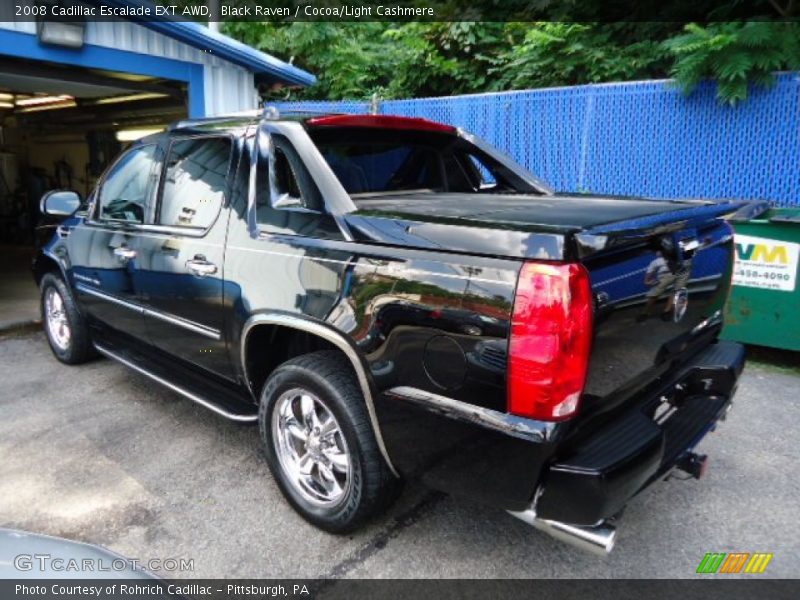 Black Raven / Cocoa/Light Cashmere 2008 Cadillac Escalade EXT AWD