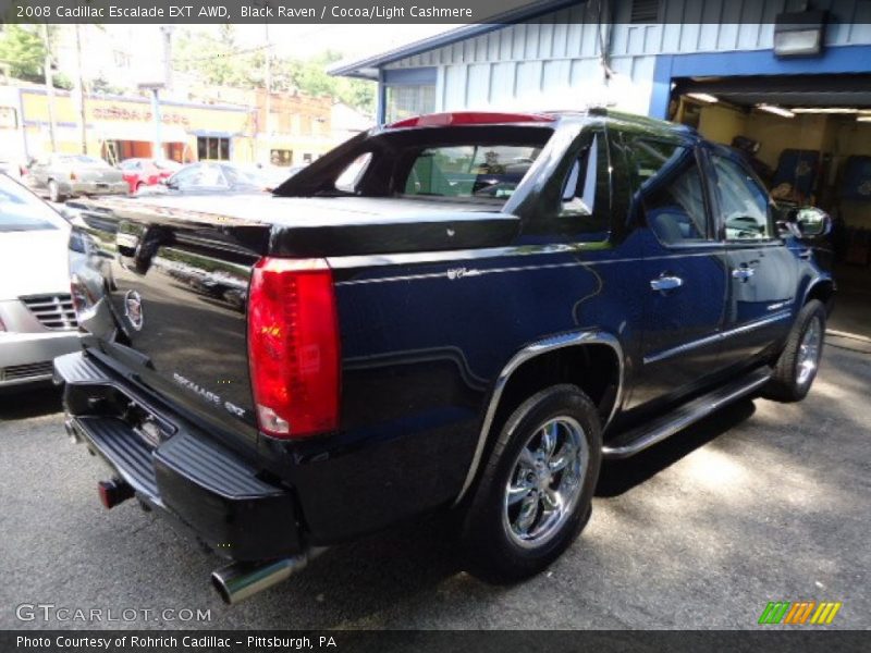 Black Raven / Cocoa/Light Cashmere 2008 Cadillac Escalade EXT AWD