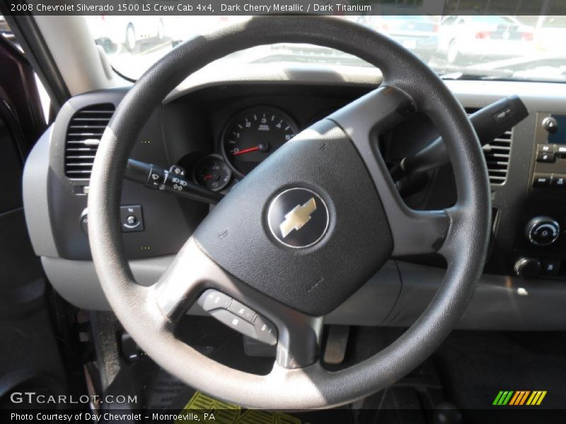 Dark Cherry Metallic / Dark Titanium 2008 Chevrolet Silverado 1500 LS Crew Cab 4x4