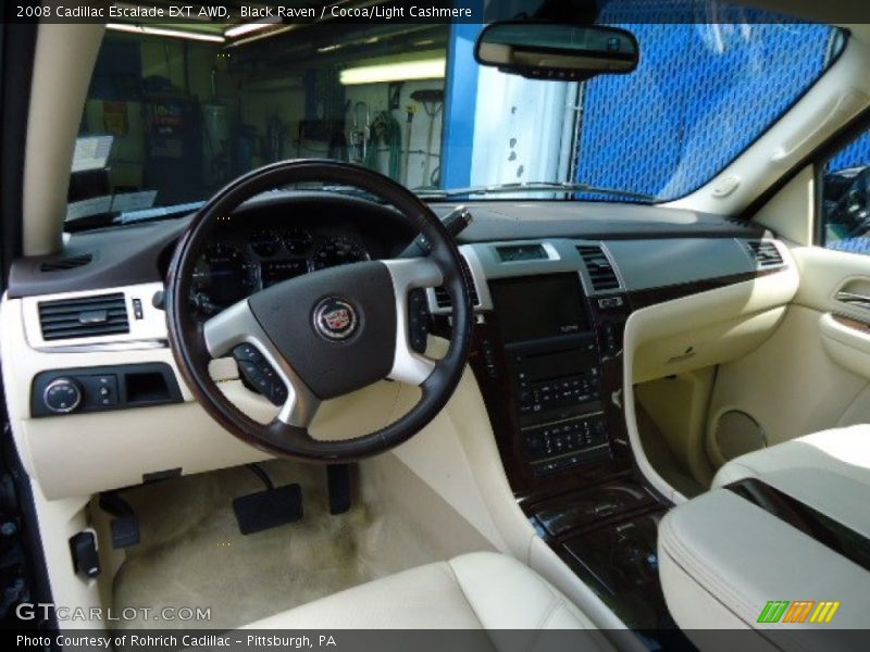 Black Raven / Cocoa/Light Cashmere 2008 Cadillac Escalade EXT AWD