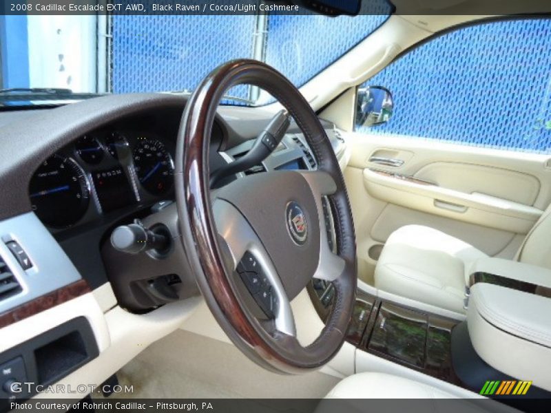 Black Raven / Cocoa/Light Cashmere 2008 Cadillac Escalade EXT AWD