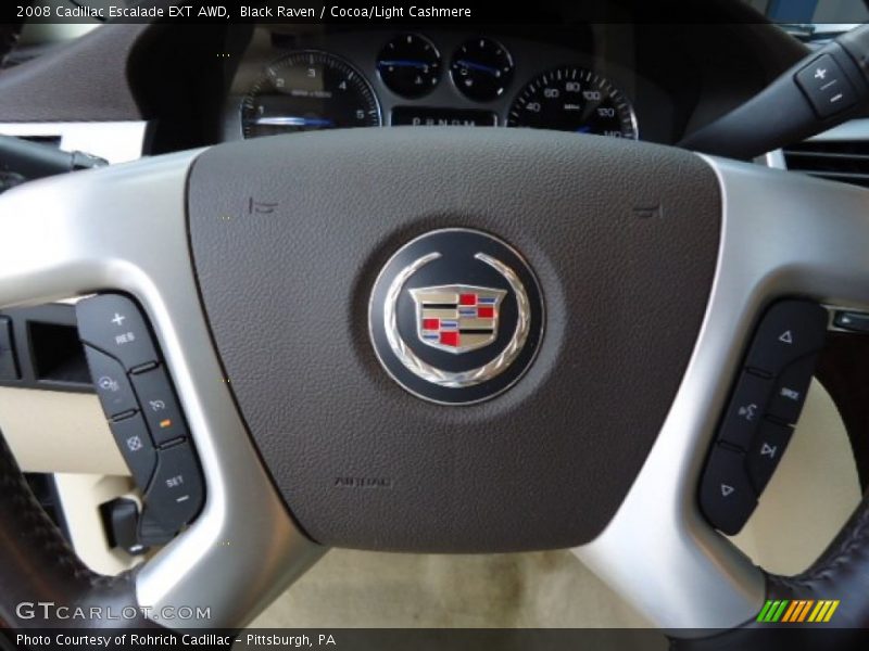 Black Raven / Cocoa/Light Cashmere 2008 Cadillac Escalade EXT AWD