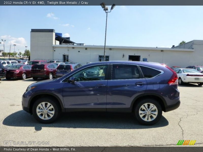Twilight Blue Metallic / Gray 2012 Honda CR-V EX 4WD
