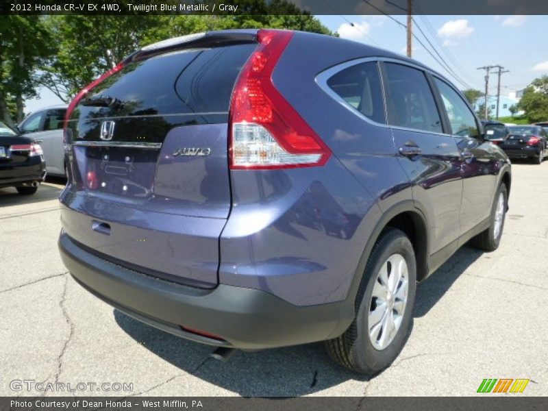 Twilight Blue Metallic / Gray 2012 Honda CR-V EX 4WD