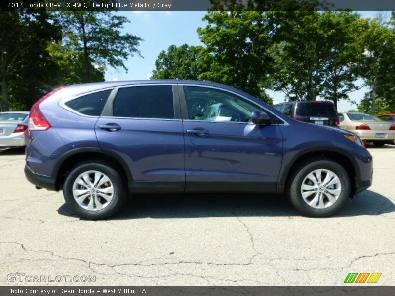 Twilight Blue Metallic / Gray 2012 Honda CR-V EX 4WD