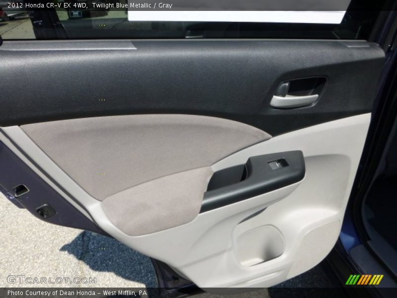 Twilight Blue Metallic / Gray 2012 Honda CR-V EX 4WD