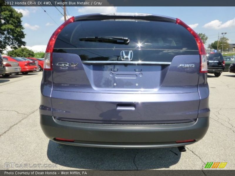 Twilight Blue Metallic / Gray 2012 Honda CR-V EX 4WD