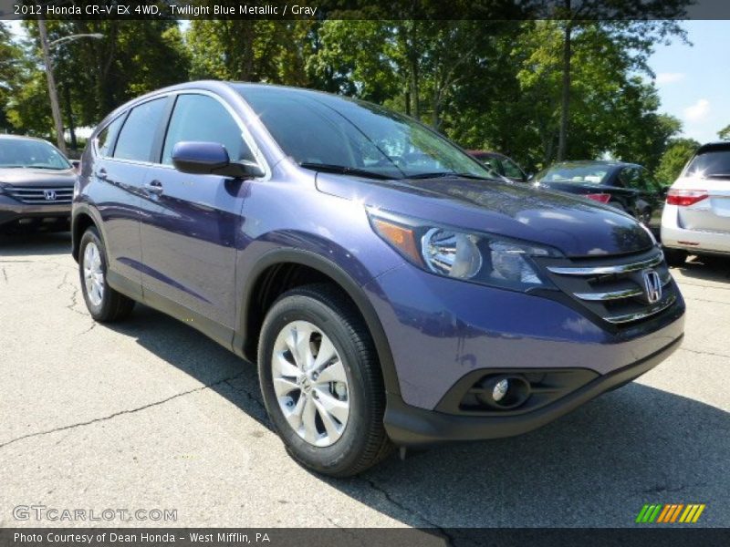 Twilight Blue Metallic / Gray 2012 Honda CR-V EX 4WD